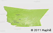 Physical Panoramic Map of Tamchekket, cropped outside