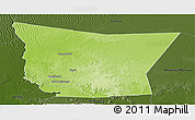 Physical Panoramic Map of Tamchekket, darken
