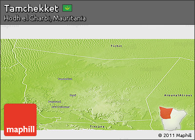 Physical Panoramic Map of Tamchekket