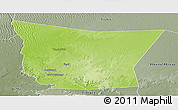 Physical Panoramic Map of Tamchekket, semi-desaturated