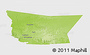 Physical Panoramic Map of Tamchekket, single color outside