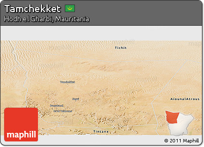 Satellite Panoramic Map of Tamchekket