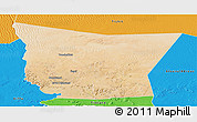 Satellite Panoramic Map of Tamchekket, political outside
