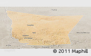 Satellite Panoramic Map of Tamchekket, semi-desaturated