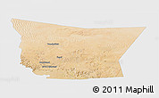 Satellite Panoramic Map of Tamchekket, single color outside