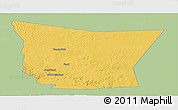 Savanna Style Panoramic Map of Tamchekket, single color outside