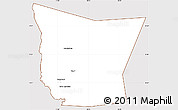 Classic Style Simple Map of Tamchekket, cropped outside