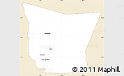 Classic Style Simple Map of Tamchekket, single color outside