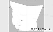 Gray Simple Map of Tamchekket, single color outside