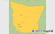 Savanna Style Simple Map of Tamchekket, single color outside