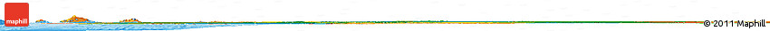Flag Horizon Map of Mauritania, political outside, flag aligned to the middle