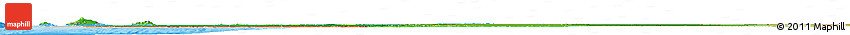 Flag Horizon Map of Mauritania, political shades outside, flag rotated