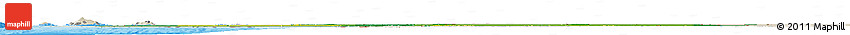 Flag Horizon Map of Mauritania, shaded relief outside, bathymetry sea, flag centered
