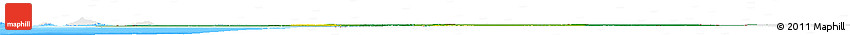 Flag Horizon Map of Mauritania, single color outside, bathymetry sea
