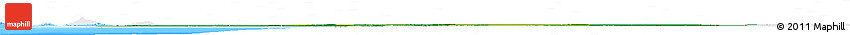 Flag Horizon Map of Mauritania, single color outside, bathymetry sea, flag aligned to the middle