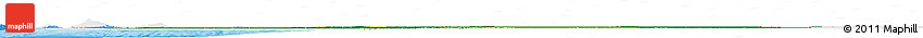 Flag Horizon Map of Mauritania, single color outside, shaded relief sea, flag rotated