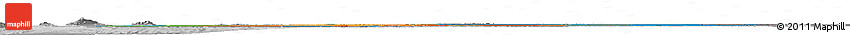 Political Horizon Map of Mauritania, desaturated