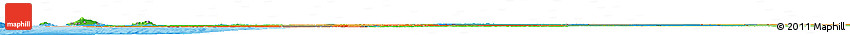 Political Horizon Map of Mauritania, political shades outside