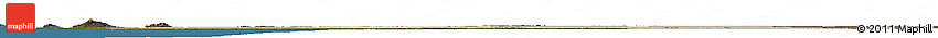 Satellite Horizon Map of Mauritania, darken, land only