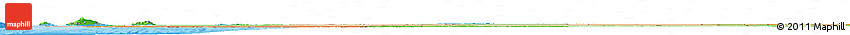 Satellite Horizon Map of Mauritania, political shades outside