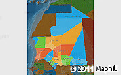Political Map of Mauritania, darken
