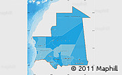 Political Shades Map of Mauritania, single color outside