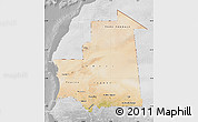 Satellite Map of Mauritania, lighten, desaturated