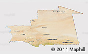 Satellite Panoramic Map of Mauritania, cropped outside
