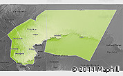 Physical 3D Map of Tagant, darken, desaturated