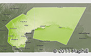 Physical 3D Map of Tagant, darken, semi-desaturated