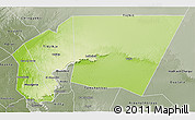 Physical 3D Map of Tagant, semi-desaturated