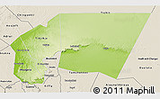 Physical 3D Map of Tagant, shaded relief outside