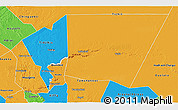 Political 3D Map of Tagant