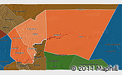 Political Shades 3D Map of Tagant, darken