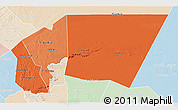 Political Shades 3D Map of Tagant, lighten