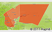 Political Shades 3D Map of Tagant, physical outside