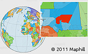 Political Location Map of Tagant