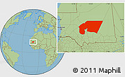Savanna Style Location Map of Tagant