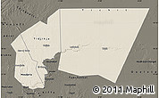 Shaded Relief Map of Tagant, darken