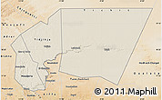Shaded Relief Map of Tagant, satellite outside