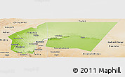 Physical Panoramic Map of Tagant, satellite outside