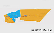Political Panoramic Map of Tagant, cropped outside