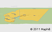 Savanna Style Panoramic Map of Tagant, single color outside
