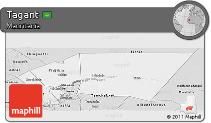 Silver Style Panoramic Map of Tagant