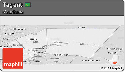 Silver Style Panoramic Map of Tagant