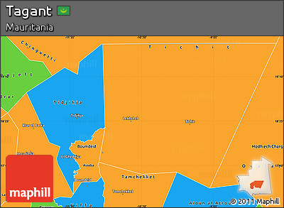 Political Simple Map of Tagant