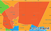 Political Shades Simple Map of Tagant, political outside