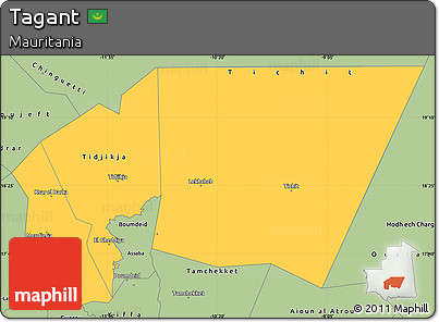 Savanna Style Simple Map of Tagant