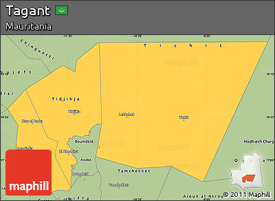 Savanna Style Simple Map of Tagant
