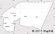 Silver Style Simple Map of Tagant, cropped outside